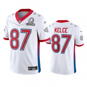 Maillot Kansas City Chiefs Travis Kelce 87 Game Blanc 2022 AFC Pro Bowl - Homme